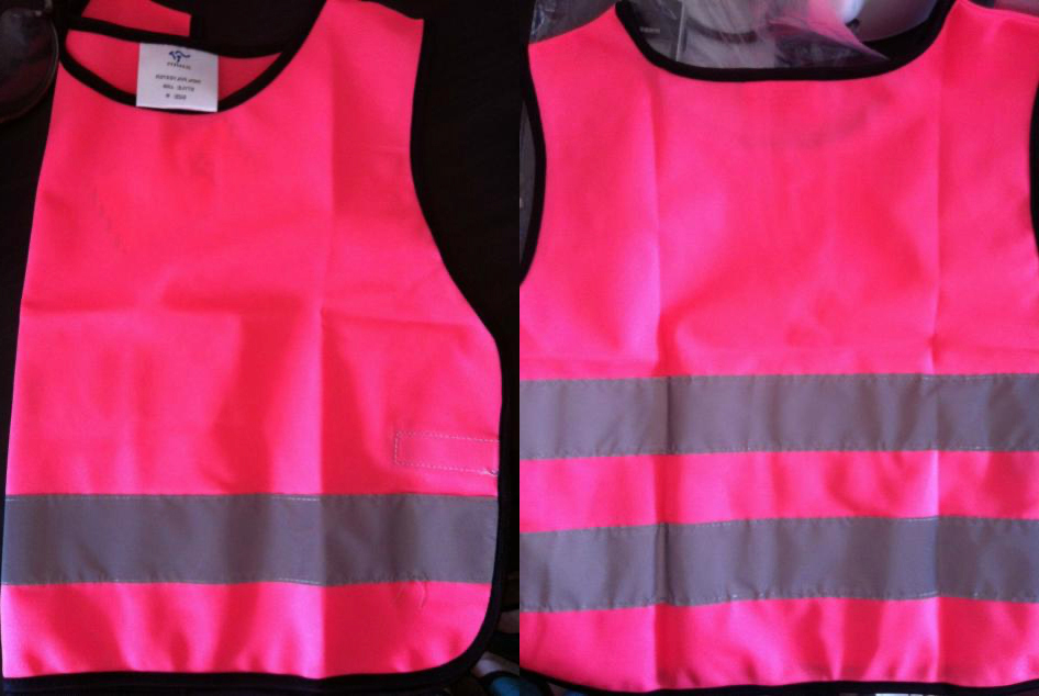 HI VIS Kids D/N VEST FLUORESCENT PINK (JJ08P)