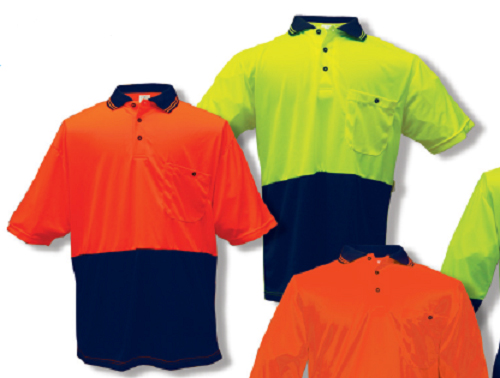Hi Vis Safety Polo shirt S/S Day use (M-3XL) (JJ30)