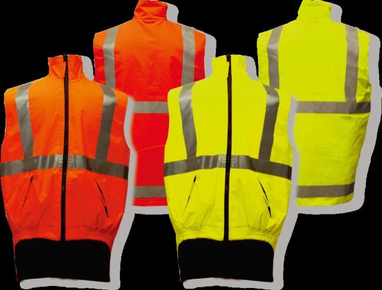 HI VIS REVERSIBLE D/N VEST WITH POLAR FLEECE LINING PREMIUM QUALITY (JJ40)
